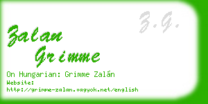 zalan grimme business card